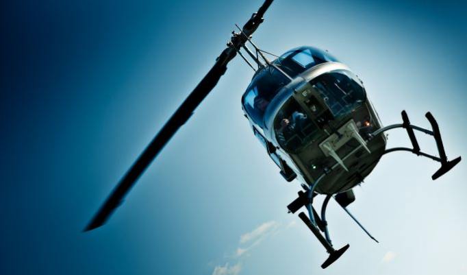 Hubschrauber fliegen in Burbach